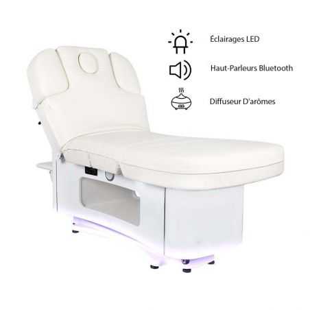 SPA COSMETIC BED AZZURRO 379 EXCLUSIVE 5 STEAM. WHITE HEATED