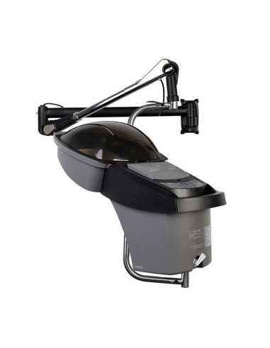 Casco de vapor sauna pared capilar peluquería plata negro con ozono activo 