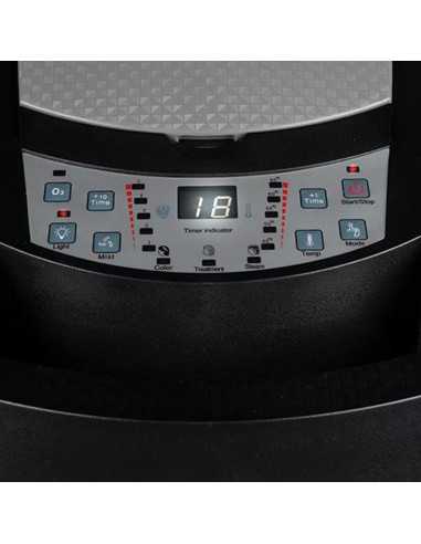 Casco de vapor sauna pared capilar peluquería plata negro con ozono activo 