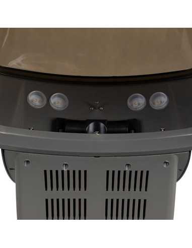 Casco de vapor sauna pared capilar peluquería plata negro con ozono activo 