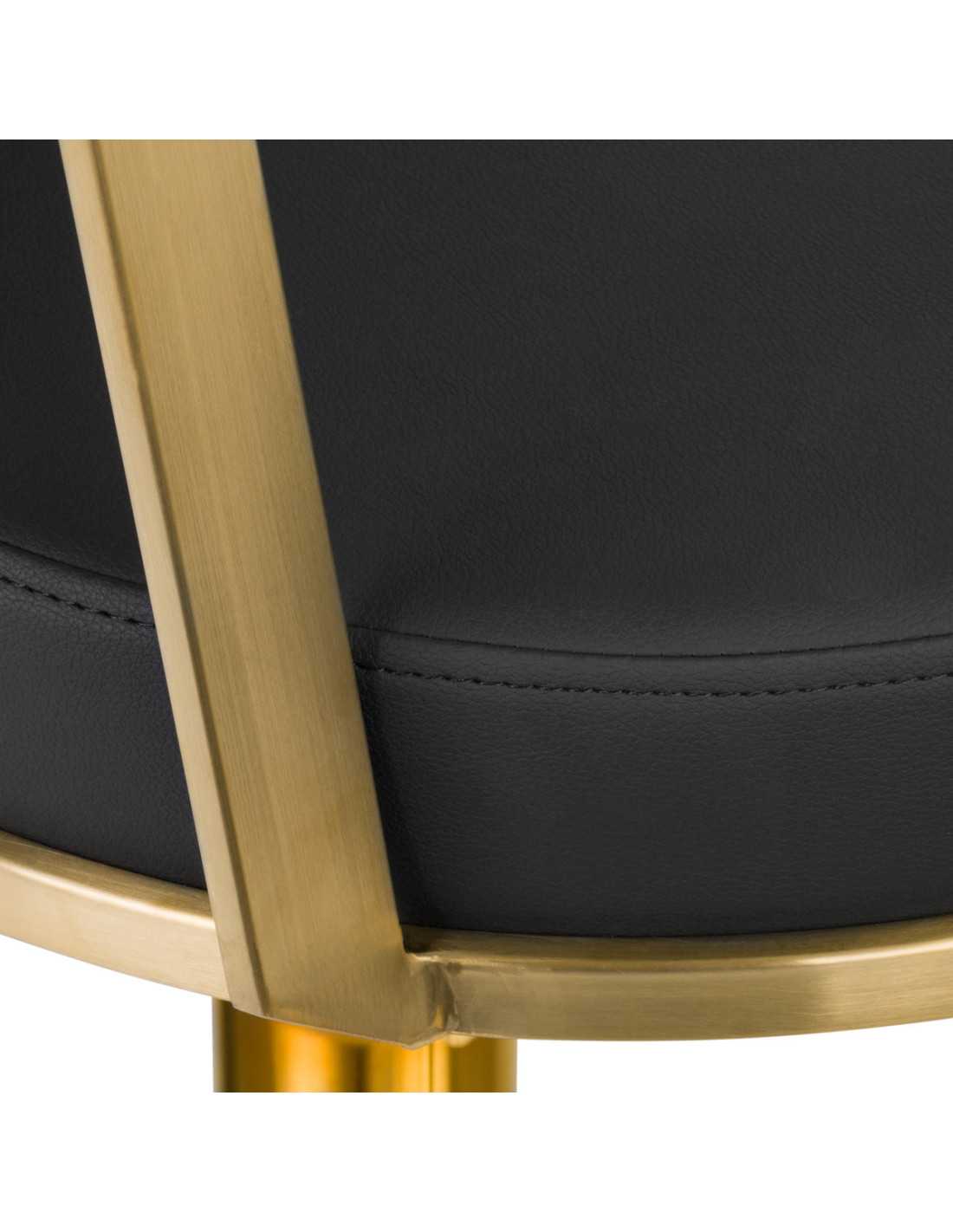 poltrona da parrucchiere Arras nera oro