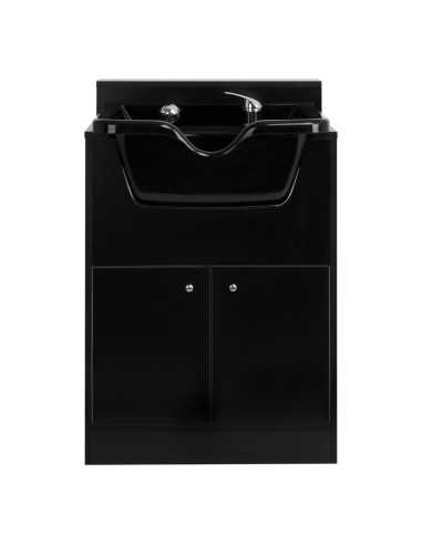 Bac a shampoing barbier station de lavage bb06 noir 