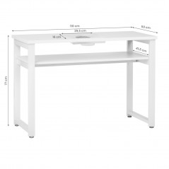 Table Manucure BLANC 23W AVEC MOMO S41 LUX