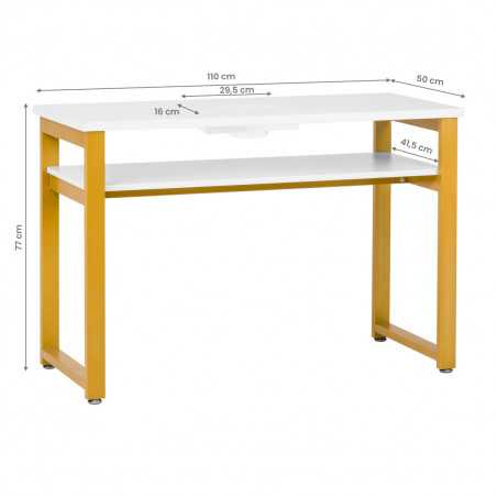 Table Manucure 22G BLANC ABSORBEUR MOMO S41