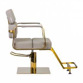 Sillón de peluquería porto gris oro  2