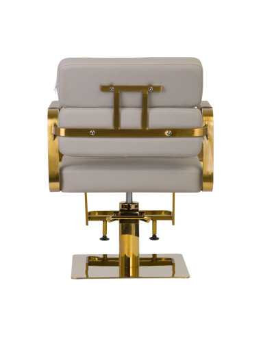 Sillón de peluquería porto gris oro 