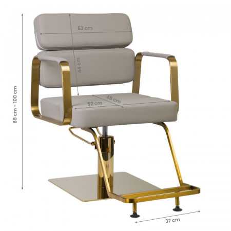 Chaise de coiffure porto gris or {attributes}