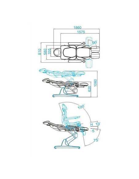 AZZUR electric pedicure chair white