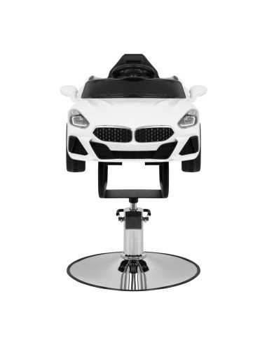 Children's hairdressing chair, white bamboo car