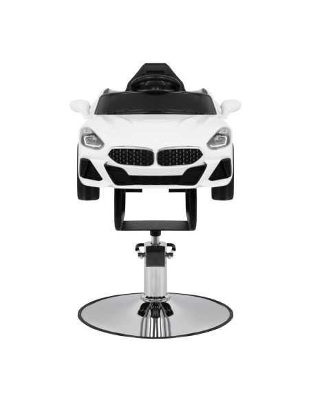 Sillón de peluquería infantil de coche de bambú blanco 