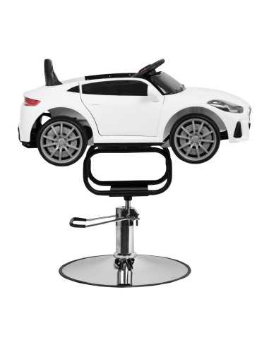 Fauteuil de coiffure enfant voiture bambou blanc 