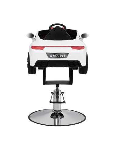 Fauteuil de coiffure enfant voiture bambou blanc 