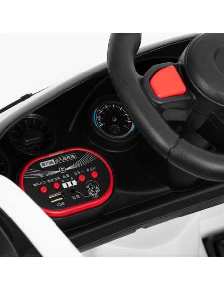 Cadeira de cabeleireiro infantil em forma de carro de bambu branco