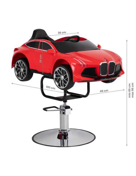 Roter bmw Kinderfriseurstuhl 