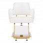 GABBIANO HAIRDRESSING CHAIR LINZ WHITE GOLD