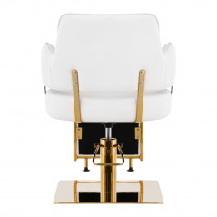 GABBIANO HAIRDRESSING CHAIR LINZ WHITE GOLD 