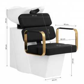 Bac à shampoing professionnel porto gold noir  2