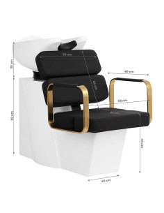 GABBIANO PORTO GOLD HAIR WASH UNIT BLACK  2