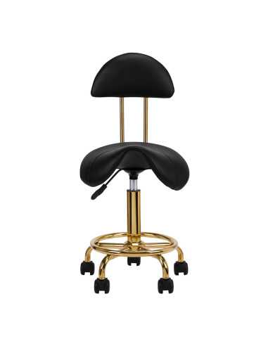 TABURETE COSMÉTICO 6001G ORO NEGRO
