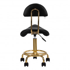 COSMETIC STOOL 6001G GOLD BLACK