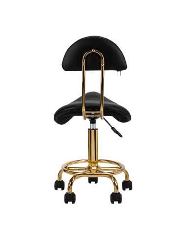 TABURETE COSMÉTICO 6001G ORO NEGRO