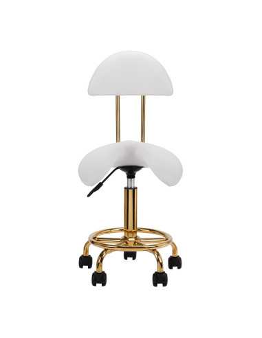 TABORET KOSMETYCZNY 6001G BIAŁY 