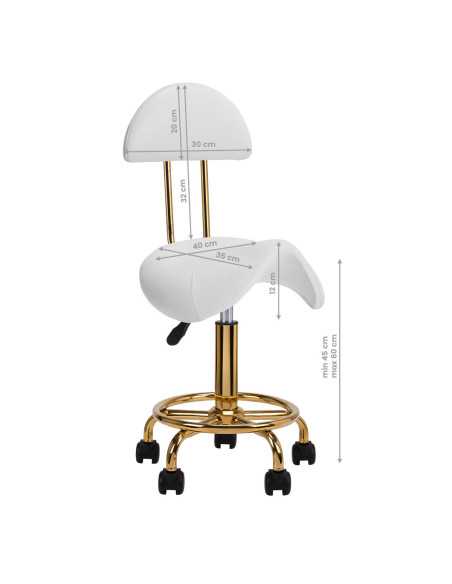 HOCKER KOSMETYCZNY 6001G BIAŁY