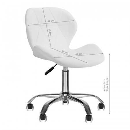 Banco com rodas 141199 Bancos estéticos qs-06 branco