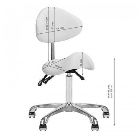 TABORET KOSMETYCZNY 1004 GIOVANNI BIAŁY 