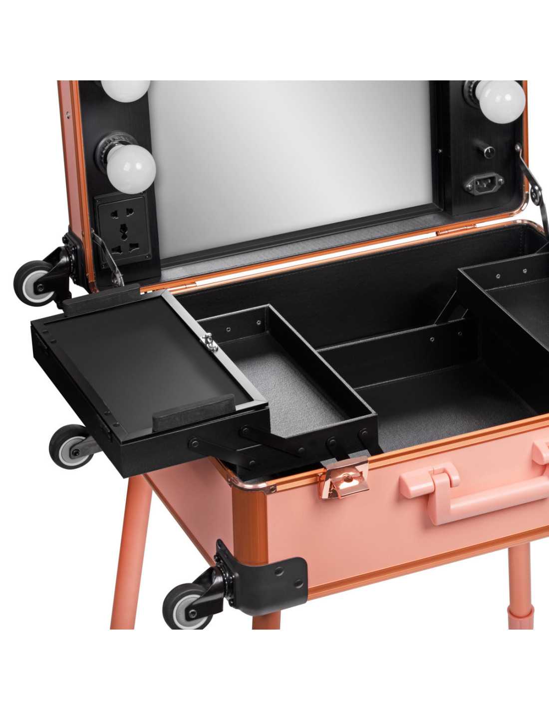 Make-uptafel met LED-lampen T-27 in roségoud.