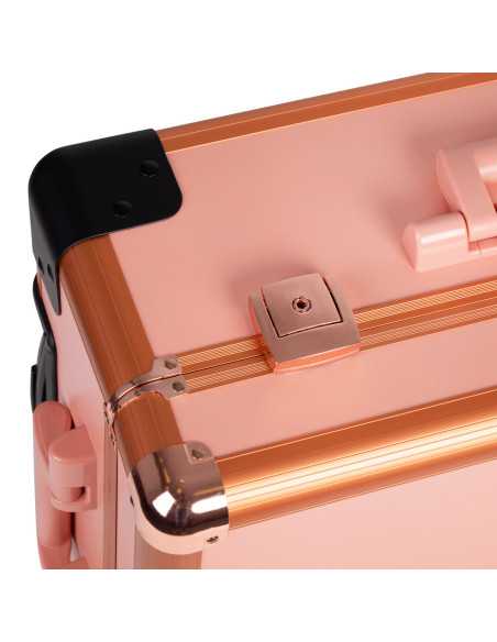 Table de maquillage ampoules led t-27 or rose