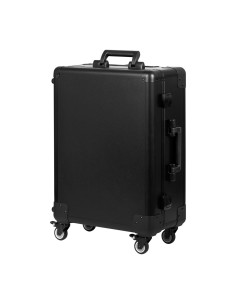 Make-up koffer trolley + led spiegel t-27 zwart