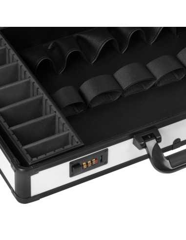 Valise de coiffure barber blanche et noire 