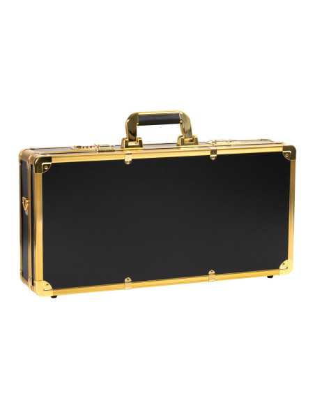 Black and gold barber hairdressing suitcase