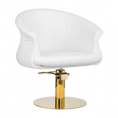 Gabbiano fotel fryzjerski Wersal złoto biały