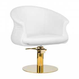 GABBIANO HAIRDRESSING CHAIR VERSAL WHITE GOLD