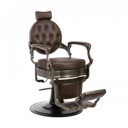 Fauteuil barbier vintage homme florence bronze marron 
