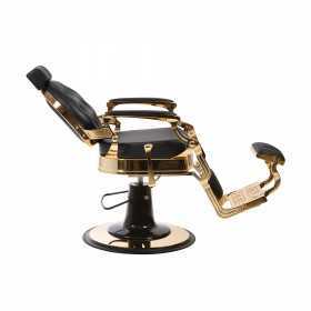 Vintage zwarte Florence heren kappersstoel  2