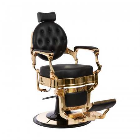 Fauteuil barbier vintage homme florence OR NOIR