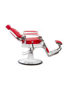 Cadeira de barbeiro vintage Florence BRANCO VERMELHO 2