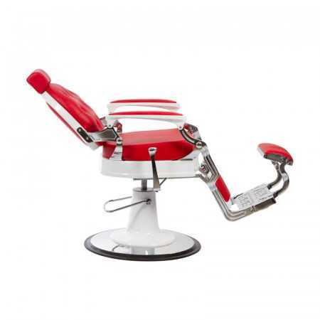 Fauteuil barbier vintage homme florence BLANC ROUGE