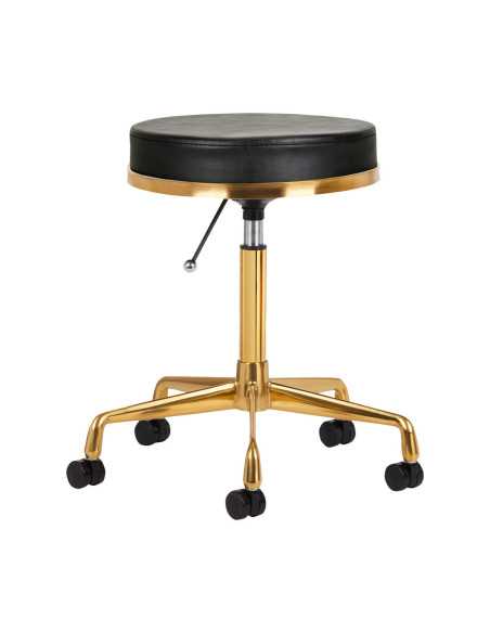 Tabouret cosmetique h4 noir doré