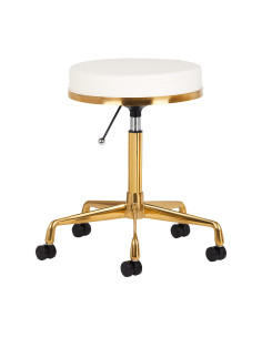 COSMETIC STOOL H4 GOLD WHITE