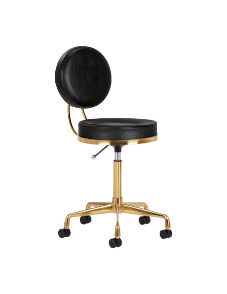 COSMETIC STOOL H5 GOLD BLACK