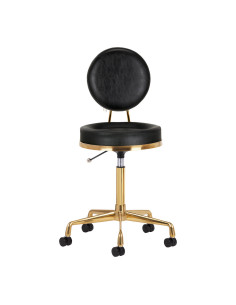 TABORET KOSMETYCZNY H5 ZŁOTY CZARNY 2