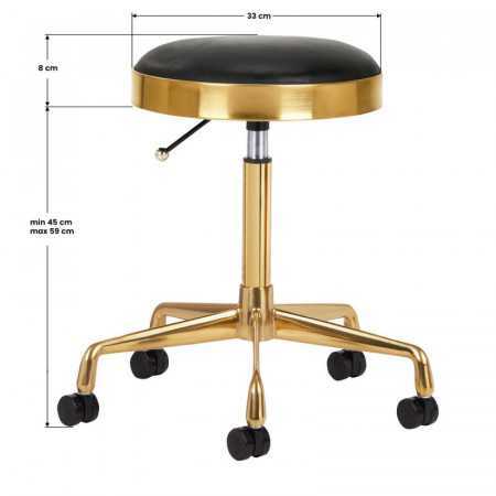 COSMETIC STOOL H7 GOLD BLACK
