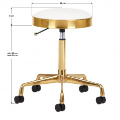 COSMETIC STOOL H7 GOLD WHITE