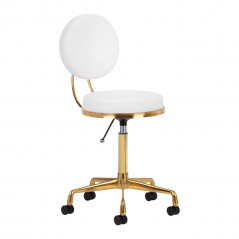 COSMETIC STOOL H5 GOLD WHITE