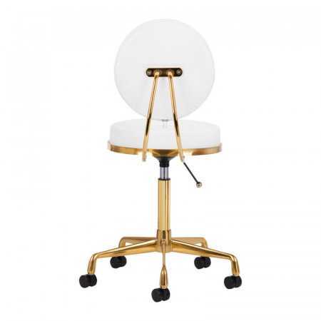 COSMETIC STOOL H5 GOLD WHITE