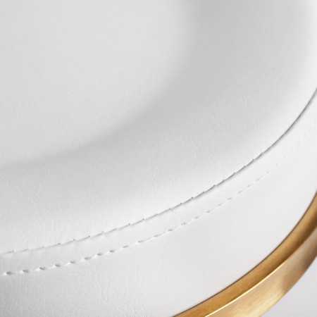 COSMETIC STOOL H5 GOLD WHITE